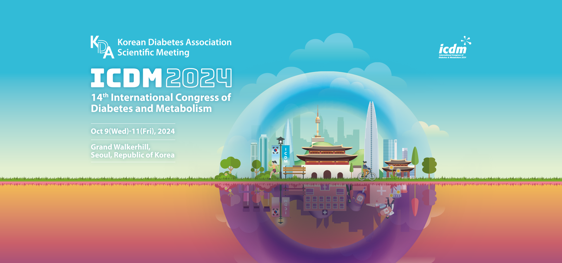 2024 international congress of diabetes and metabolism / 2024.10.19(thu) ~ 10.21(sat) / Gyeongju hwabaek international convention center (hico)